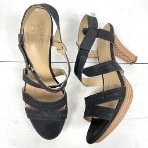Naturalizer Dade ,Black Velcro heels 8.5